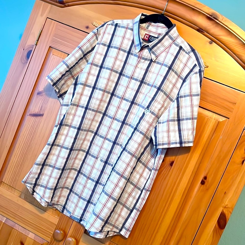🌟HP🌟Chaps Plaid Seersucker Button-down Shirt